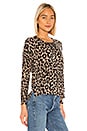 view 2 of 4 Leopard Cashmere Blend Crew Neck Sweater in Oatmeal
