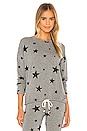 view 1 of 4 Stars Cinched Waist Sweatshirt in Heather Grey