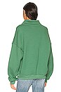 view 3 of 4 Color Collar Sweatshirt in Sage/Orchid
