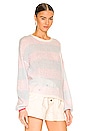 view 2 of 4 Stripe Balloon Sleeve Sweater in Ballet/Periwinkle