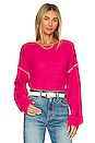 view 1 of 4 Oversized Sweater in Cerise & Eggshell