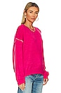 view 2 of 4 Oversized Sweater in Cerise & Eggshell