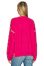 view 3 of 4 Oversized Sweater in Cerise & Eggshell
