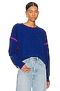 view 1 of 4 Oversized Sweater in Sapphire & Cerise