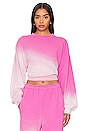 view 1 of 4 Cropped Sweatshirt in Flamingo Ombre