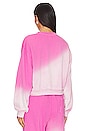 view 3 of 4 Cropped Sweatshirt in Flamingo Ombre