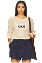 view 1 of 4 Oui Mesh Long Sleeve Sweater in Taupe