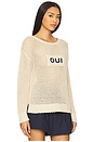 view 2 of 4 Oui Mesh Long Sleeve Sweater in Taupe