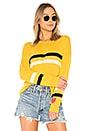 view 2 of 4 Stripes + Heart Cashmere Blend Crew Neck in Mustard