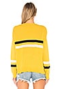 view 3 of 4 Stripes + Heart Cashmere Blend Crew Neck in Mustard