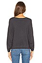 view 3 of 5 Heart Patches Ruched Sleeve Sweatshirt in Charcoal