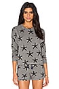 view 1 of 4 Starfish Print Dolman Pullover Top in Heather Grey