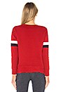 view 3 of 4 Stripe Sweatshirt in Crimson