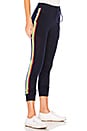view 2 of 4 Rainbow Stripe Cozy Sweatpants in Navy & Multicolor Stripes