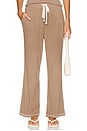view 1 of 6 Rib Lounge Crop Flare in Taupe