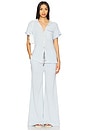 view 5 of 6 Mesh Wide Leg Pant in Chambray