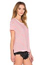 view 2 of 3 Loose Tee in Tomato Stripe