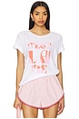 view 1 of 4 Cest La Vie Rolled Sleeve Tee in Optic White