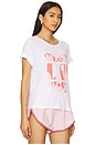 view 2 of 4 Cest La Vie Rolled Sleeve Tee in Optic White