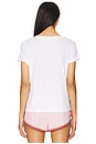 view 3 of 4 Cest La Vie Rolled Sleeve Tee in Optic White