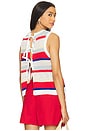 view 1 of 5 SUNDR Tie Back Stripe Tank Sweater in Bright Coral