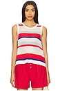 view 2 of 5 SUNDR Tie Back Stripe Tank Sweater in Bright Coral