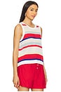view 3 of 5 SUNDR Tie Back Stripe Tank Sweater in Bright Coral