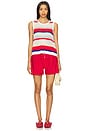 view 5 of 5 SUNDR Tie Back Stripe Tank Sweater in Bright Coral