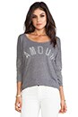 view 1 of 4 Amour 3/4 Sleeve Tee in Heather Grey