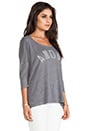 view 2 of 4 Amour 3/4 Sleeve Tee in Heather Grey