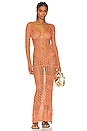 view 1 of 4 X Revolve Long Sleeve Crochet Maxi Dress in Orange Shimmer
