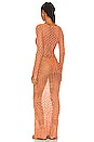 view 3 of 4 X Revolve Long Sleeve Crochet Maxi Dress in Orange Shimmer