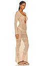 view 2 of 4 x REVOLVE Long Sleeve Crochet Maxi Dress in Tan Shimmer