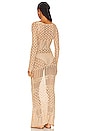 view 3 of 4 x REVOLVE Long Sleeve Crochet Maxi Dress in Tan Shimmer