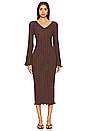 view 1 of 3 Serna Dress in Dark Brown