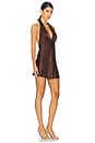 view 2 of 3 x REVOLVE Leslie Satin Mini Dress in Chocolate