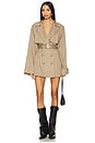 view 1 of 3 Victoria Mini Trench Dress in Khaki