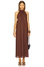 view 1 of 3 Alysse Halter Dress in Chocolate