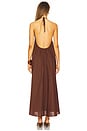 view 3 of 3 Alysse Halter Dress in Chocolate