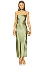 view 1 of 4 Angelina Neck Tie Maxi Dress in Olive