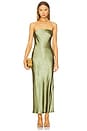 view 2 of 4 Angelina Neck Tie Maxi Dress in Olive