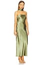 view 3 of 4 Angelina Neck Tie Maxi Dress in Olive