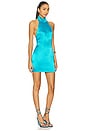view 2 of 3 Halter Mini Dress in Teal