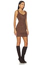 view 2 of 3 Kailey Fluffy Mini Dress in Chocolate