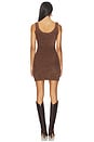 view 3 of 3 Kailey Fluffy Mini Dress in Chocolate