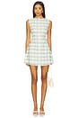 view 1 of 3 Tallin Mini Dress in Green Gingham