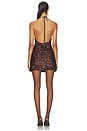 view 3 of 4 VESTIDO ASHER SEQUIN MINI in Chocolate