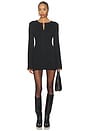 view 1 of 3 VESTIDO AUGUST FLUFFY MINI in Black