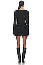 view 3 of 3 VESTIDO AUGUST FLUFFY MINI in Black