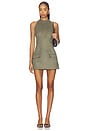 view 1 of 3 Amelia Faux Suede Mini Dress in Olive